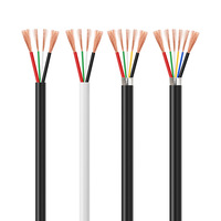 Câble flexible 16 18 20 AWG, fil électrique UL2464, câble d'extension 2 3 4 5 6 conducteurs, câble RVV en cuivre étamé torsadé sans oxygène
