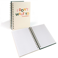 Carnet à spirale personnalisé avec reliure Wire-O dorée, journal drôle et sarcastique, pages lignées, couverture multicolore, agenda