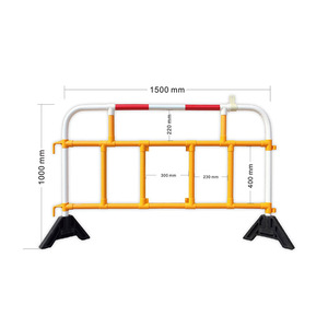 Prezzo basso 1500mm 2000mm sito recinzione di costruzione temporanea in plastica gialla PVC controllo della folla recinzione barriera - Product Image 3
