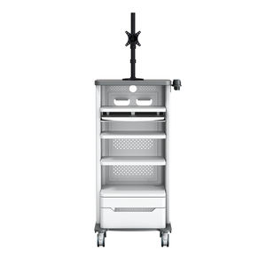 सफेद एल्यूमीनियम मिश्र धातु मोबाइल परिवहन चिकित्सा कार्ट ट्रॉली एक्स YKD-2101 - Product Image 4