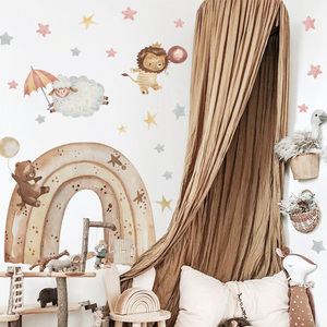 Animale del fumetto della decorazione della stanza dei bambini con l'adesivo della <span class=keywords><strong>parete</strong></span> personalizzabile dell'<span class=keywords><strong>arcobaleno</strong></span> della stella - Product Image 2