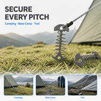 Ensemble de 4 ressorts en acier inoxydable en alliage de titane pour chevillères de tente, équipement et accessoires de camping en plein air