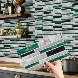 Adhesivo de pared 3D verde moderno, suministro de fábrica, and Stick Peel, azulejo autoadhesivo para azulejos para <span class=keywords><strong>cocina</strong></span> y baño - Product Image 1