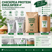 Emulsifier Protein Kacang Kapri Minuman Nabati Protein Bubuk Garbanzo untuk Saus, Roti, Alternatif Produk Susu, Produsen