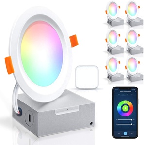 12W SMD2835 RGBCW Smart WiFi in alluminio <span class=keywords><strong>LED</strong></span> da 6 pollici Super sottile e moderno pannello Downlight voce/telefono camera da letto - Product Image 1