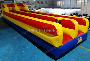 Parcours de Bungee Gonflable Commercial 2-en-1, Jeu Sportif Interactif, Matériau PVC, Taille 2mx12m, Toutes Saisons, Portable - Product Image 2
