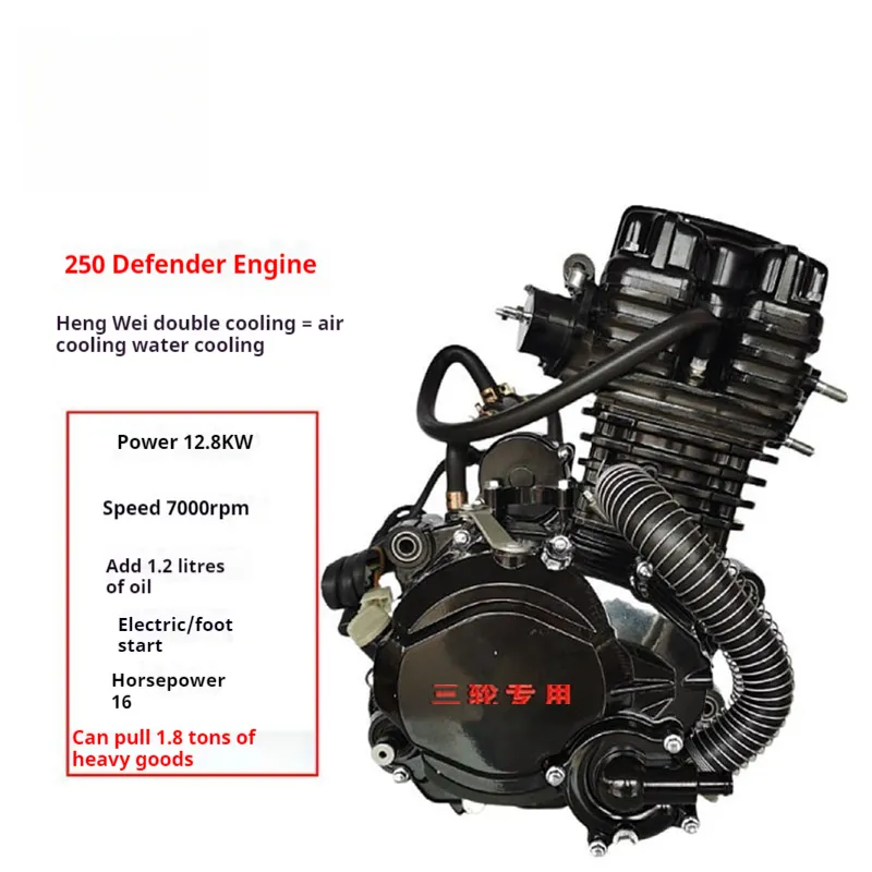 Motor de motocicleta [máquina de alto padrão específica Jiangsu] Hanwei 250 motor Trike refrigerado a líquido motor zongshen