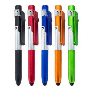 4 in 1 Multifunctional Heavy Metal Ballpoint Pen with Logo Universal Stylus Pen with <b>LED</b> Customizable Suitable for Home Use - Product Image 2