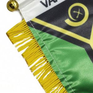 ธงซาตินขนาดเล็กแบบกำหนดเองของวาเนอตู พร้อมพู่สีเหลือง สำหรับการศึกษา ประกันภัย บริษัททัวร์ และการเกษตร - Product Image 6