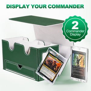 Boîte de rangement Juzi personnalisée en cuir PU écologique, portable, capacité 280+ cartes, chargement double face, pour cartes TCG Yu-Gi-Oh <span class=keywords><strong>et</strong></span> Pokémon - Product Image 3