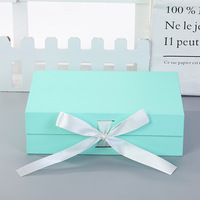 Grande boîte d'emballage en papier kraft, 10 pièces, emballage cadeau de luxe pour vêtements, boîte avec fermeture de ruban personnalisée