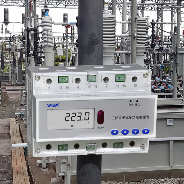 RS485 Interface Modbus Protocol LCD Display Rail Installation Three-Phase Digital Energy Kwh Meter for AC Charging Station