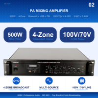Amplificateur intégré en métal 500W PA HG-A3500 4 zones à tension constante avec audio haute résolution pour système d'annonce dans les espaces publics