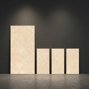Azulejos de porcelana cerámica Nano Glossy Lucia Grey de 800x1600 mm, diseño contemporáneo de piedra gris para interiores de proyectos. - Product Image 2