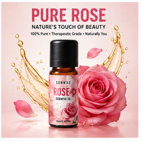 Huile Essentielle Végane Pure à 100% de Rose Sauvage, Marque Privée OEM, pour Cheveux, Ongles, Peau, Visage, Corps et Massage