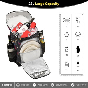 Sac à dos isotherme léger et imperméable personnalisé avec impression spatiale et logo – Grande capacité – Offre spéciale - Product Image 4