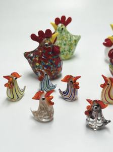 Ornements animaux créatifs en forme de poussin et de coq, perles de <span class=keywords><strong>verre</strong></span> colorées, décoration de salon, décoration intérieure, C Casting - Product Image 5