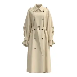 Gabardina con patrón Digital personalizado para mujer, abrigos de talla grande, moda coreana, alta calidad, barato, Invierno
