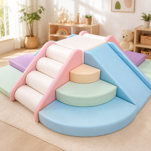 Combo de Juegos de Espuma para Niños, Bloques de Escalada de Espuma para Bebés y Niños Pequeños, Tobogán, Set de Juegos Suaves para Escalar y Gatear - Product Image 1