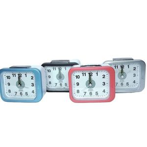 <b>Desk</b> <b>Clock</b> Silent Quartz Alarm <b>Clock</b> Square Design Multiple Colors For Home Office Use - Product Image 1