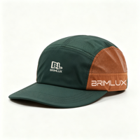 Casquette de sport légère et ajustable en nylon et polyester, séchage rapide, respirante, bicolore, 5 panneaux, non structurée, pour le camping et la course à pied