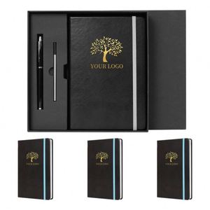 High-End Black Office Notebook Set for Corporate Gifting Included in Deluxe Packaging - Product Image 4