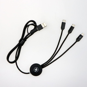 Câble Micro USB Type C multifonctionnel 3 en 1 portable en nylon tressé à charge rapide pour <span class=keywords><strong>iPhone</strong></span> <span class=keywords><strong>14</strong></span>/13/12/11 Pro Max Imprimante - Product Image 4