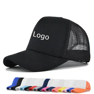 High Quality Wholesale Classic Custom Design Your Own 3D Embroidery Logo 5 Panel Gorras Mesh Trucker Caps Hats Mens
