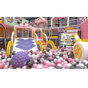 Centro de Juegos Interior Comercial con Tobogán Grande, Parque Infantil Interior con Trampolín y Circuitos de Cuerdas Ninja - Product Image 3