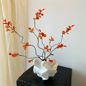 Automne <span class=keywords><strong>Rouge</strong></span> Feuille D'érable <span class=keywords><strong>Plante</strong></span> Artificielle Vent Calme Simulation Verdure Fenêtre Fleurs Décoratives Chambre/Salon Fenêtre - Product Image 1