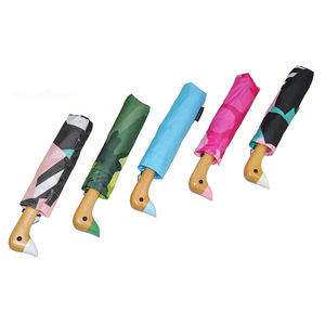 Paraguas Plegable de <span class=keywords><strong>3</strong></span> Secciones con Diseño Personalizado e Impresión, con Mango en Forma de Pato - Product Image 3