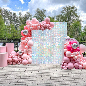 Panneau mural scintillant pneumatique pour événements, mariages, anniversaires, toile de fond, panneau à sequins rouge, <span class=keywords><strong>mur</strong></span> scintillant - Product Image 3