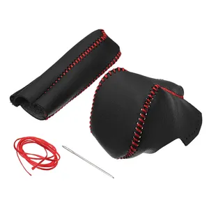 Automatic Gear <b>Shift</b> <b>Knob</b> Handbrake Leather Cover for Honda/Civic 8th Generation 2006 2007 2008 2009 2010 - Product Image 2