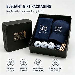 Ensemble <span class=keywords><strong>cadeau</strong></span> personnalisé pour tournoi de golf avec serviette de golf, casquette, marqueur de balle de golf et tees pour événements de club, promotion de la journée du golf d'entreprise - Product Image 5