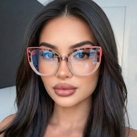 Nouvelles lunettes anti-lumière bleue œil de chat pour femmes, monture colorée, protection oculaire, monture de lunettes pour ordinateur