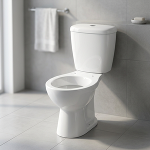 WC en céramique de première qualité avec siphon en P italien, deux pièces, avec abattant et accessoires, fabriqué en Inde - Product Image 3