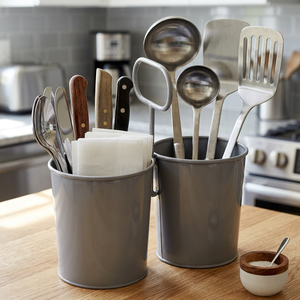 Porta Cubiertos Metálico, Organizador de Almacenamiento para Tenedores y Cucharas, Estilo Minimalista para Cocina, Tipo Vertical - Product Image 6