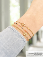 Connecteurs en acier inoxydable avec fleurs de naissance, maillons floraux plaqués or PVD pour la fabrication de bijoux permanents DIY, bracelets et colliers