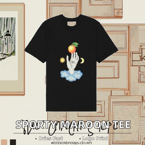 เสื้อยืดคอกลมทรงสปอร์ตแคชชวล ยูนิเซ็กซ์ พิมพ์โลโก้ได้ตามต้องการ ระบายอากาศได้ดี ทรงพอดีตัว สีแดงเลือดหมู คอร์ดูรอย ลายเสือดาว - Product Image 2