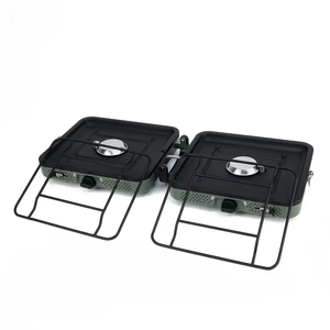 Wholesale Outdoor <b>Camping</b> Dual-<b>Burner</b> Portable Foldable Metal Gas BBQ <b>Stove</b> With 2 <b>Burner</b> - Product Image 3