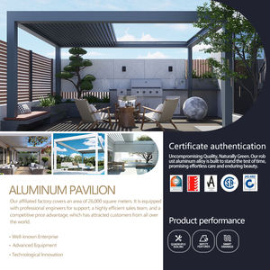 Pérgola Retráctil para Exteriores con Rejillas, Ideal para Áreas <span class=keywords><strong>de</strong></span> Recreación, Entradas, Picnics, Reuniones y Fiestas - Product Image 4