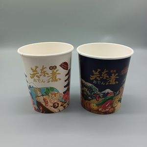 Packaging <b>Food</b> <b>Container</b> White Advertising Color Printed Kraft Disposable <b>Hot</b> Soup Deep Paper Bucket - Product Image 5