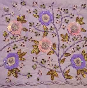 ผ้าลูกไม้ตาข่ายปักลายดีไซน์เนอร์เหมาะสำหรับเทศกาลงานแต่งงานและเสื้อผ้าสตรีแบบดั้งเดิม - Product Image 1