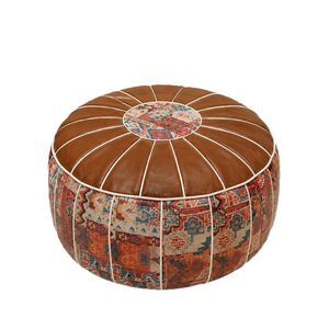Fauteuil pouf de style bohème, coussin rond de 53 cm de diamètre, siège au sol pour salon, tabouret de rangement, siège confortable et doux - Product Image 5