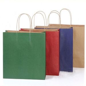 Bolsas de Papel Kraft Recicladas, Reutilizables y Biodegradables para Comestibles y Restaurantes, con Asas de Mano y Logotipo Personalizado Impreso, Venta al Por Mayor - Product Image 2