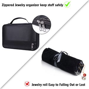 CUSTOM Fashionable Portable Polyester Jewelry <b>Toiletry</b> <b>Bags</b> for <b>Women</b> Waterproof Zipper Pouch Organizer for Travel - Product Image 5