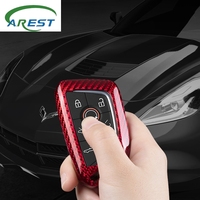 Porte-clés en Fiber de carbone pour Chevrolet Corvette C8 2021 coupé, coque, porte-clés de voiture