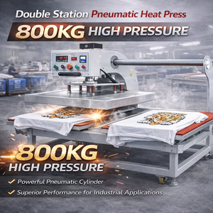 <strong>Professional</strong> Double Station Pneumatic <strong>Heat</strong> Press Machine 40x60cm Industrial Sliding <strong>Heat</strong> <strong>Transfer</strong> Printing Equipment - Product Image 2
