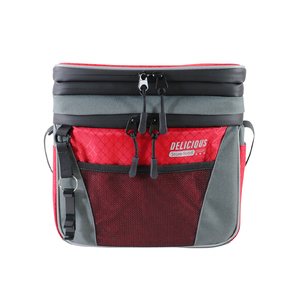 Leakproof Zipper Closure <b>Soft</b> <b>Box</b> Thermal Insulated Nylon Double Deck Adult Lunch Cooler Bag Expandable Custom Logo Senda - Product Image 2