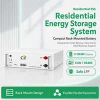 Système de stockage d'énergie domestique CFE-5 5kWh 51.2V 100Ah LiFePO4 6000 cycles, montage mural, communication CAN pour énergie solaire résidentielle